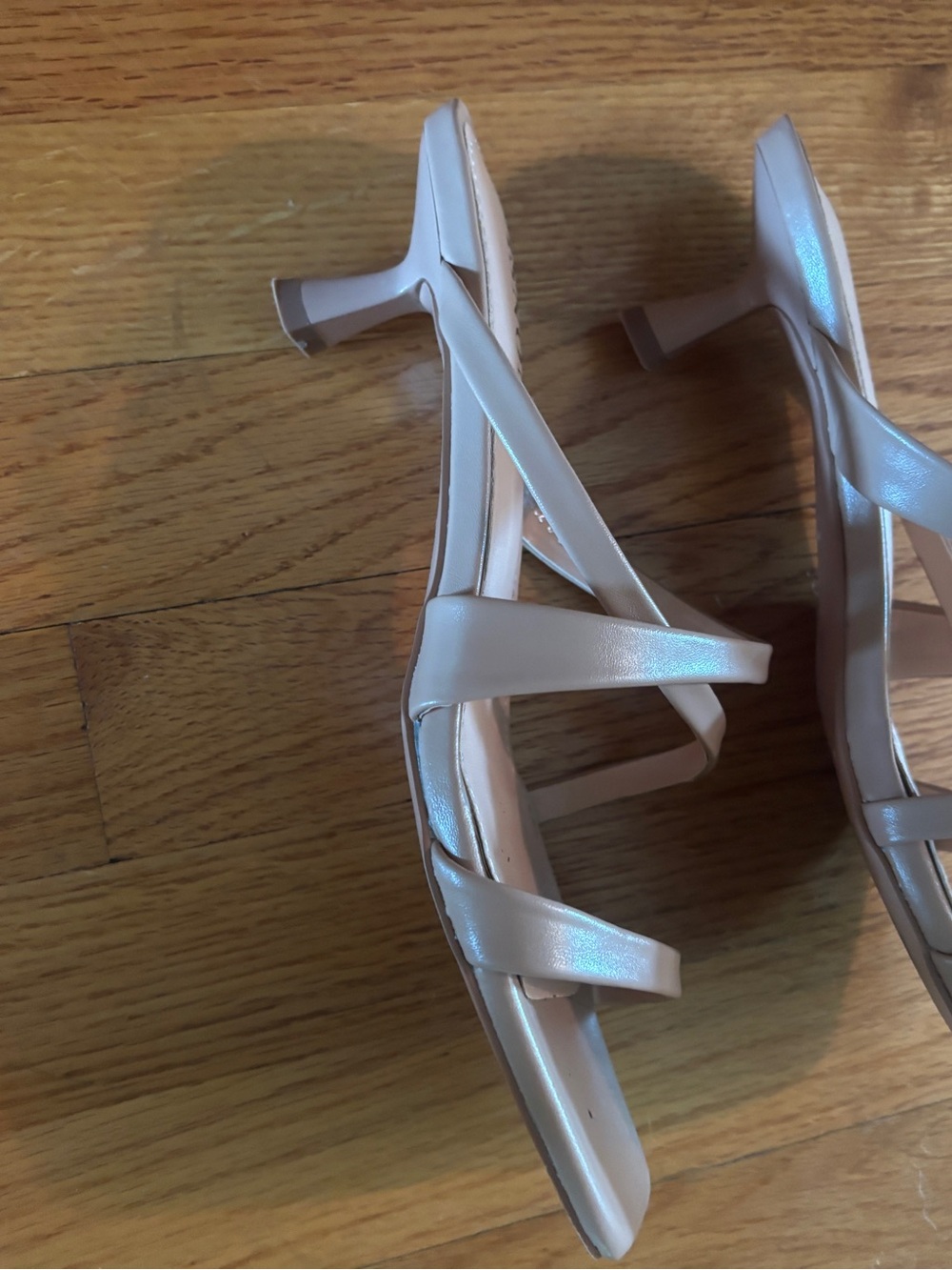 Strappy Women's Beige Low Heel Sandals